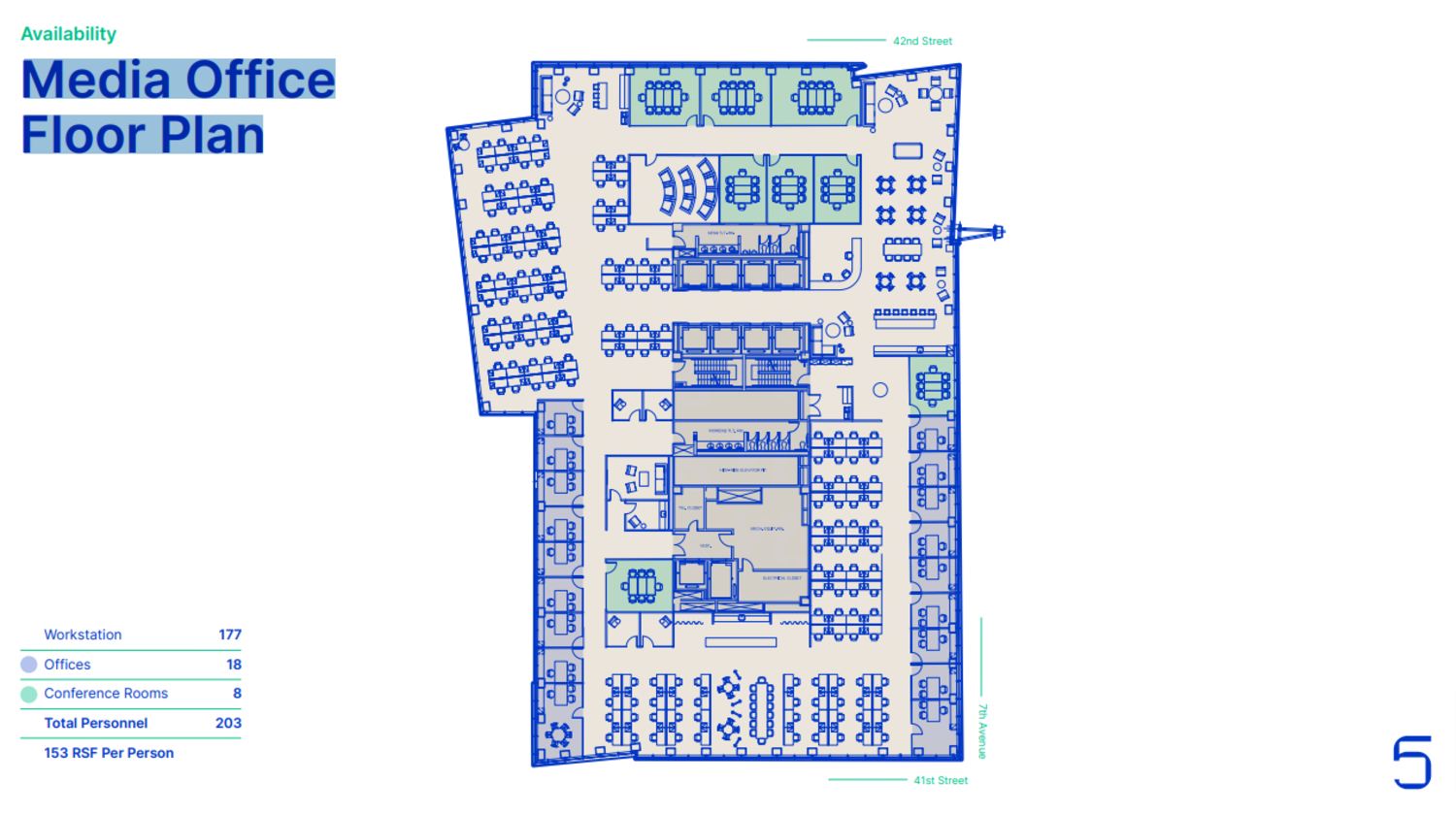 Entire 5th Floor, Suite 500, Five Times Square