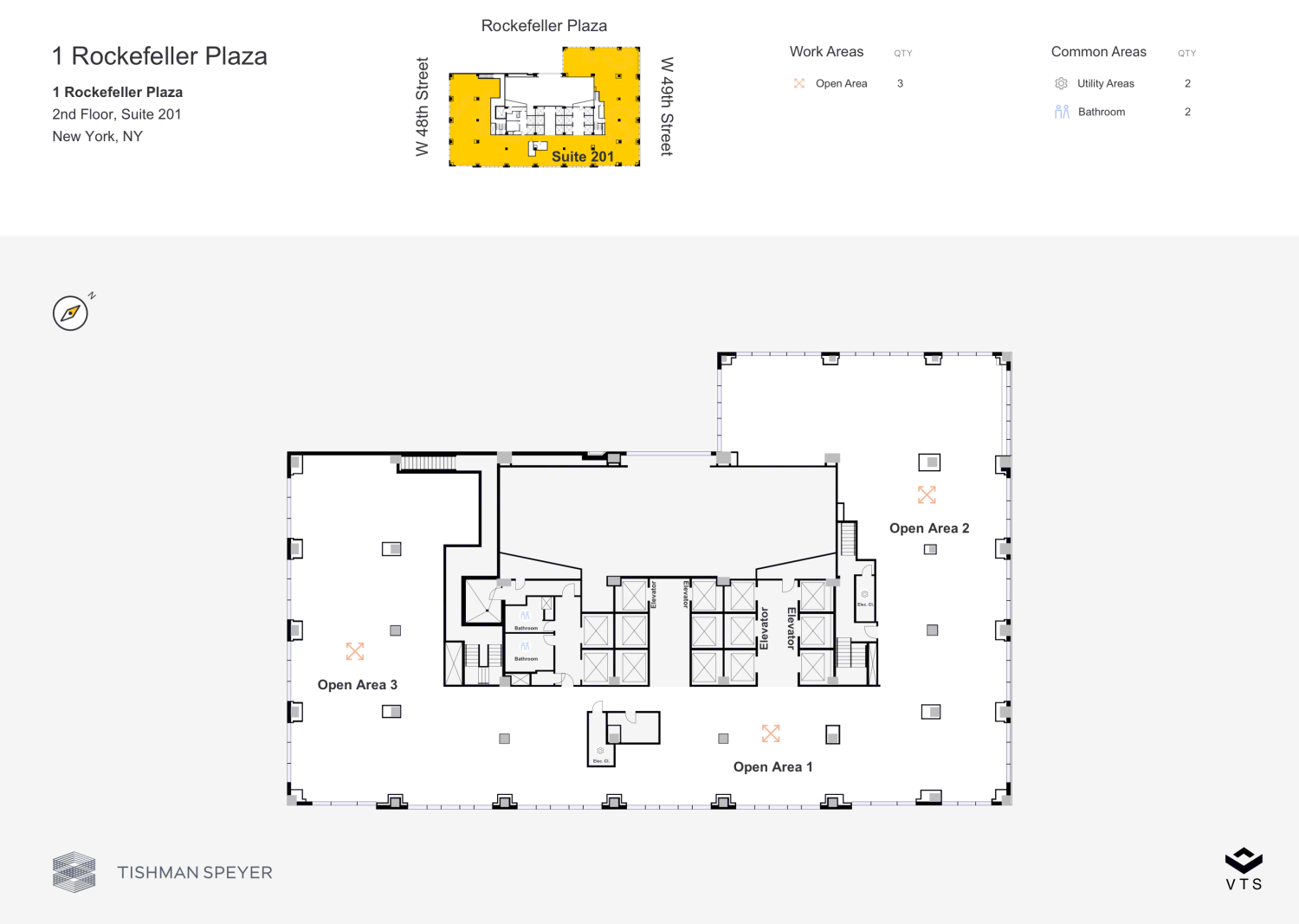 Partial 2nd Floor, Suite 201 Commercial Space for Rent at 1 Rockefeller ...