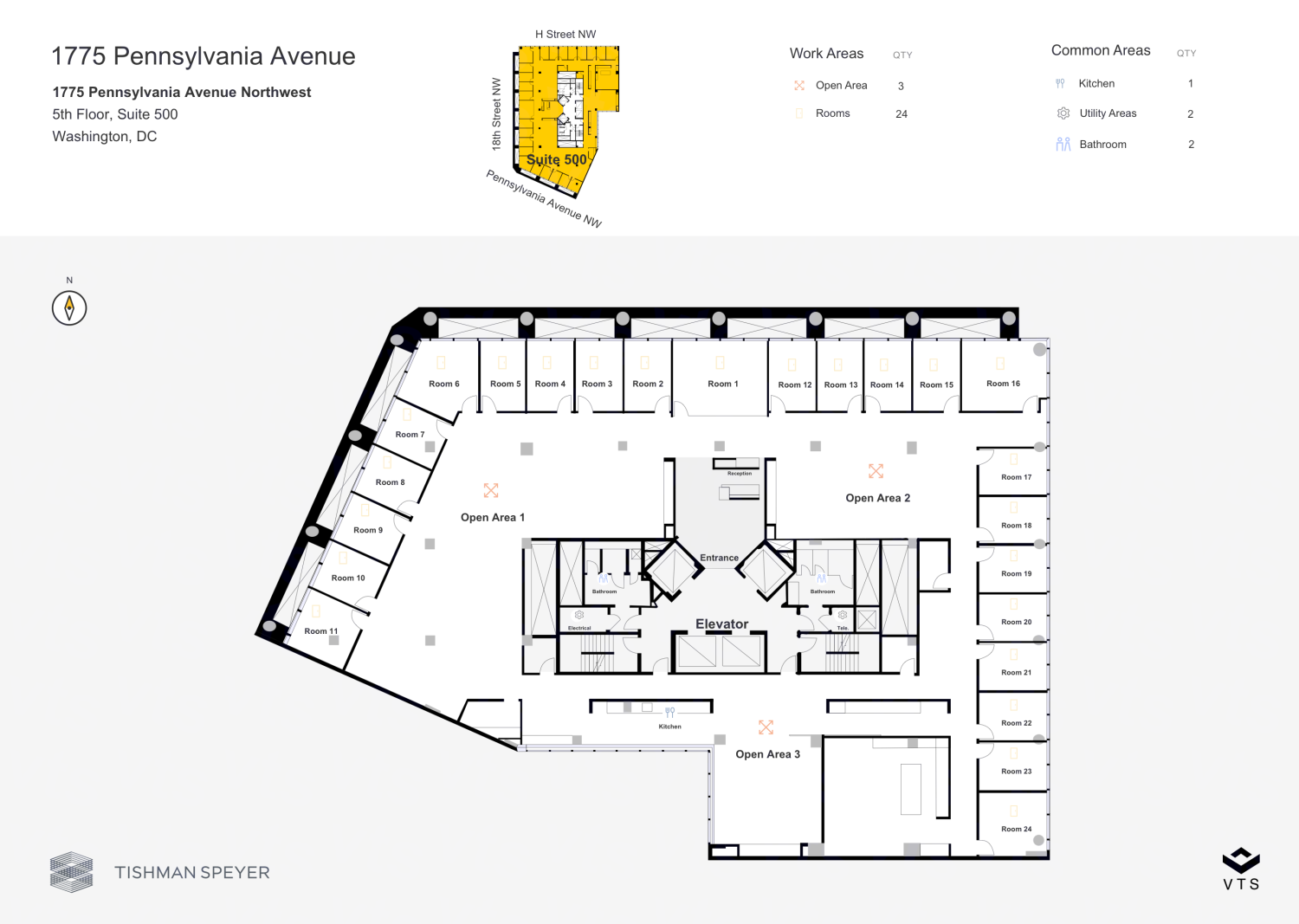 Floor plan of Entire 5th Floor, Suite 500, 1775 Pennsylvania Avenue Northwest
