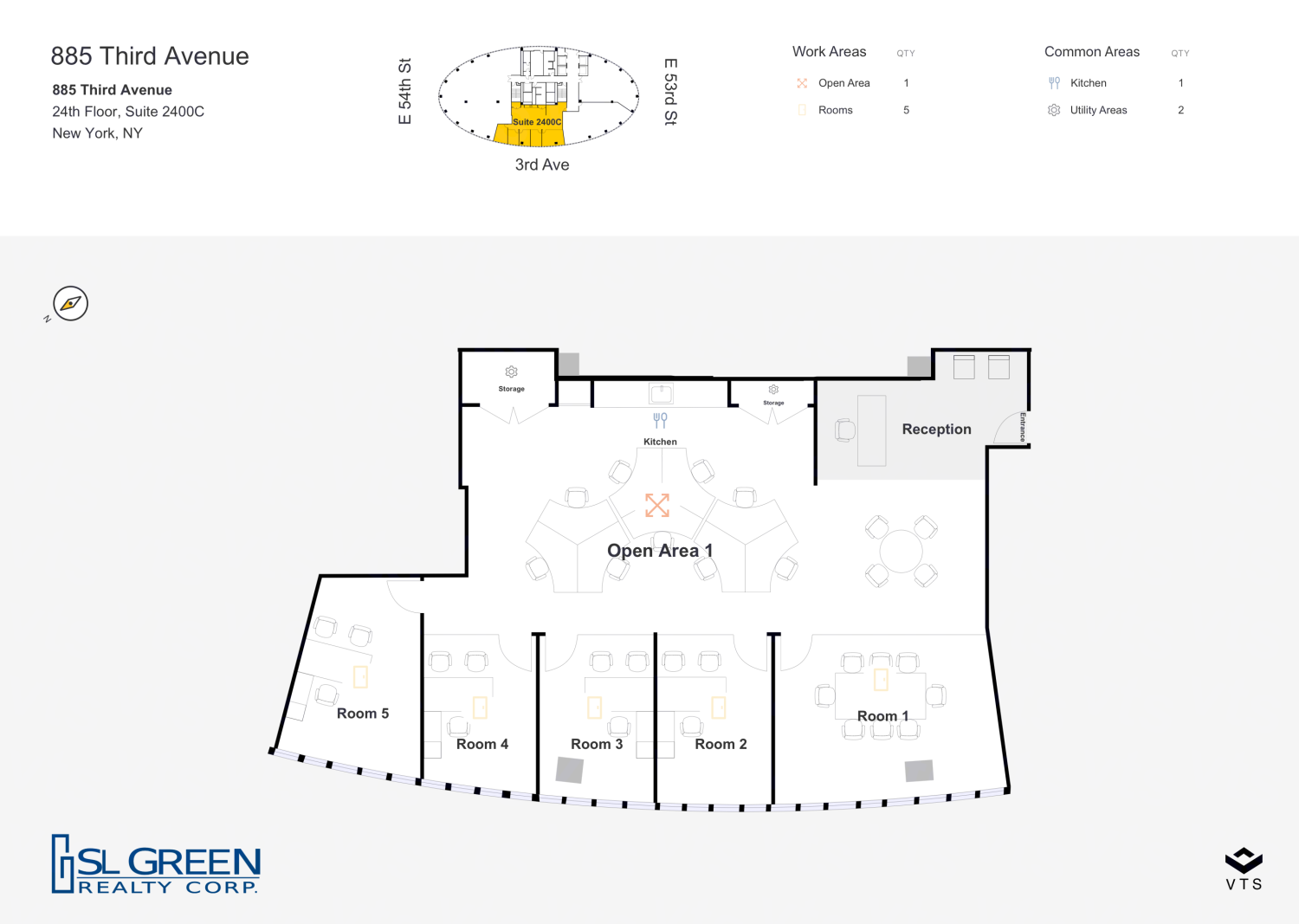 Partial 24th Floor, Suite 2400-c Office Space For Rent At 885 Third 