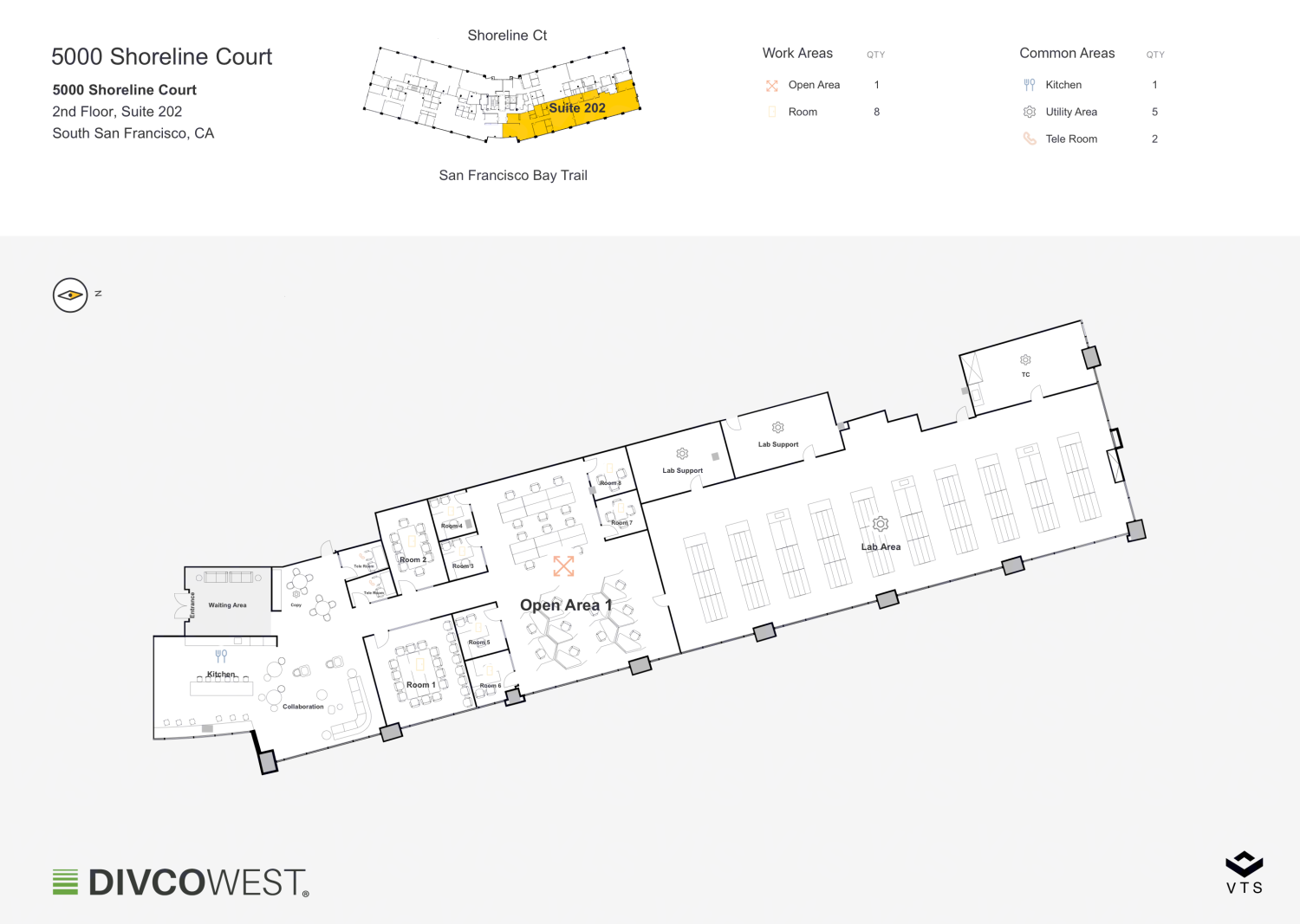 Partial 2nd Floor, Suite 202 Commercial Space for Rent at 5000 ...