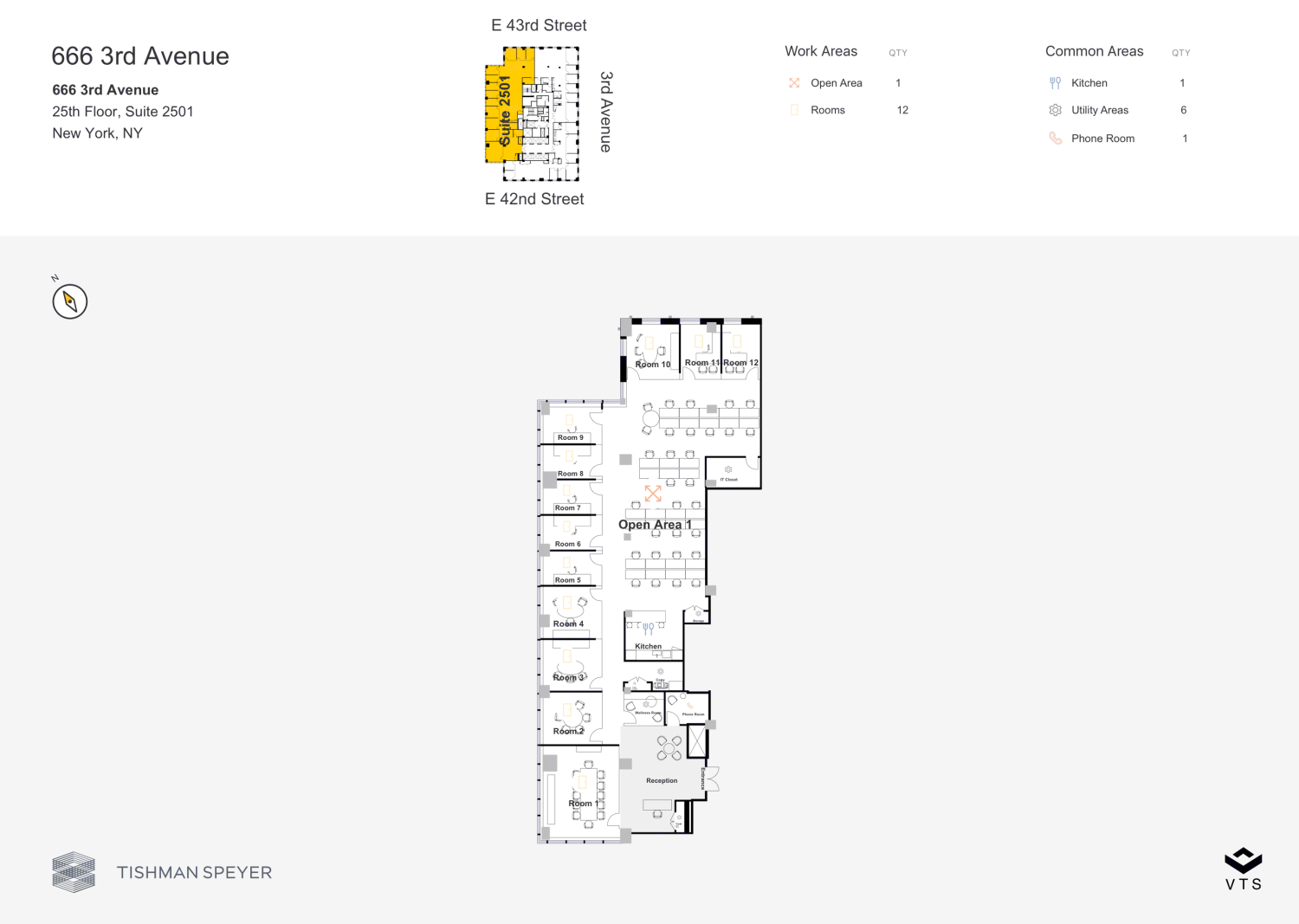 Partial 25th Floor, Suite 2501 Commercial Space for Rent at 6 Grand ...