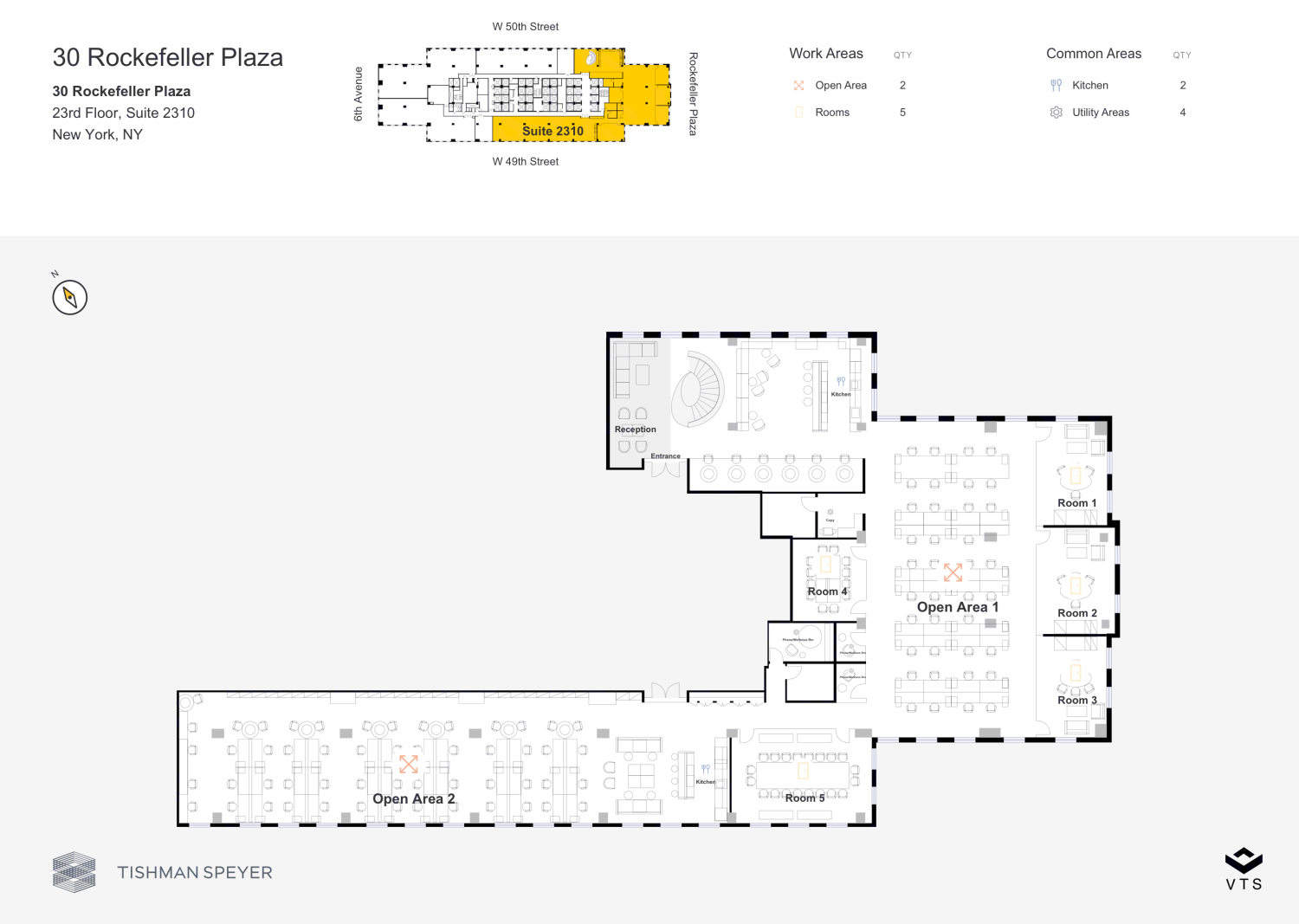 Partial 23rd Floor Suite 2310 Office Space for Rent at 30 Rockefeller