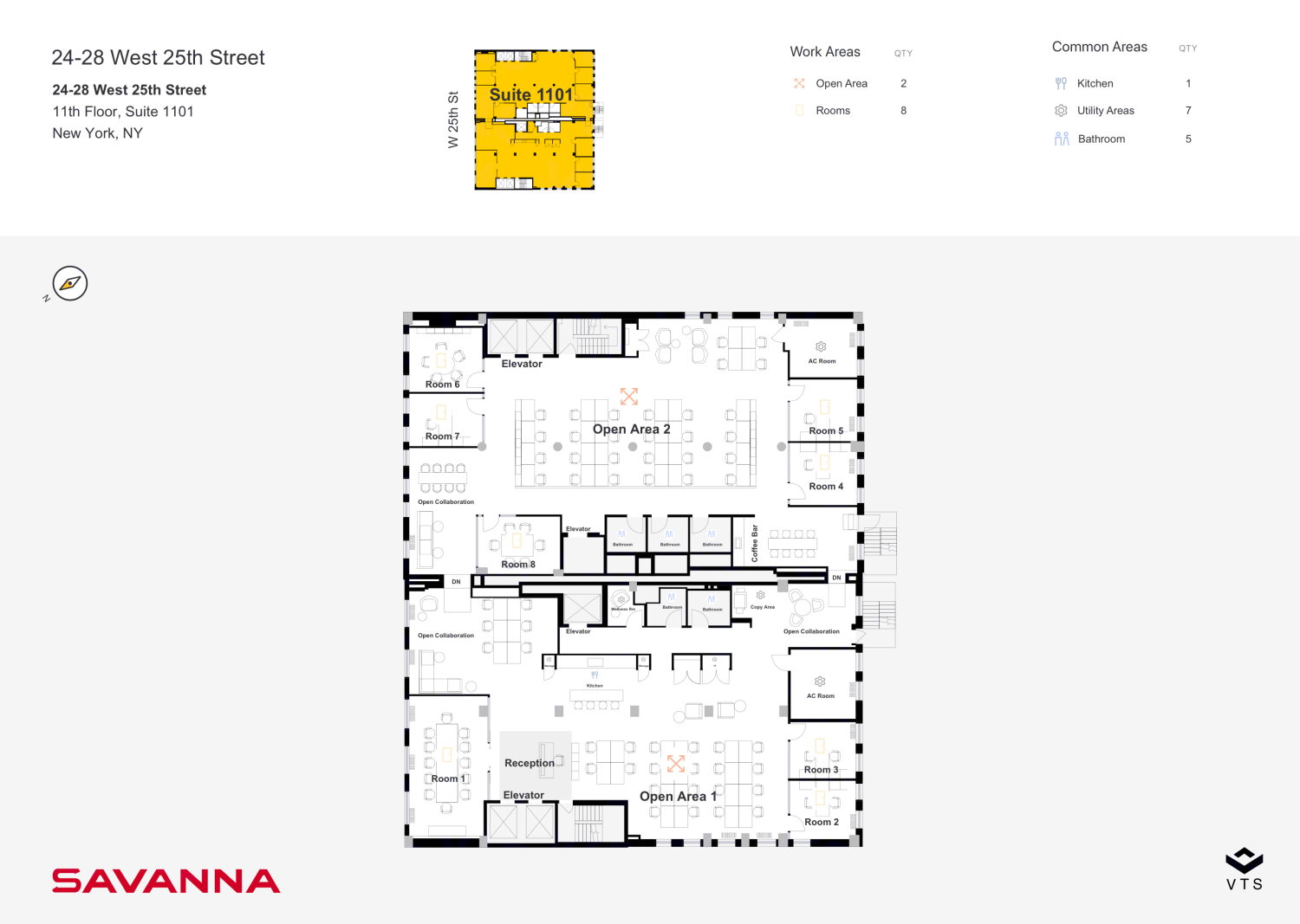 Entire 11th Floor, Suite 1101 Commercial Space for Rent at 24-28 West ...