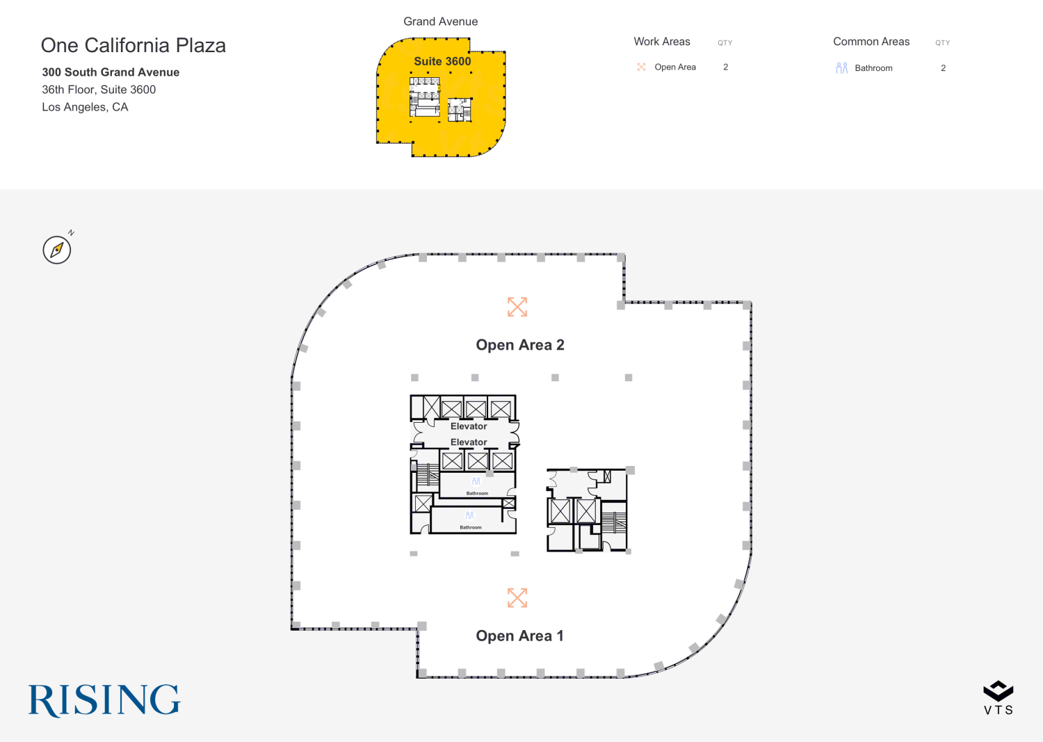 Entire 36th Floor, Suite 3600 Commercial Space for Rent at 300 South ...