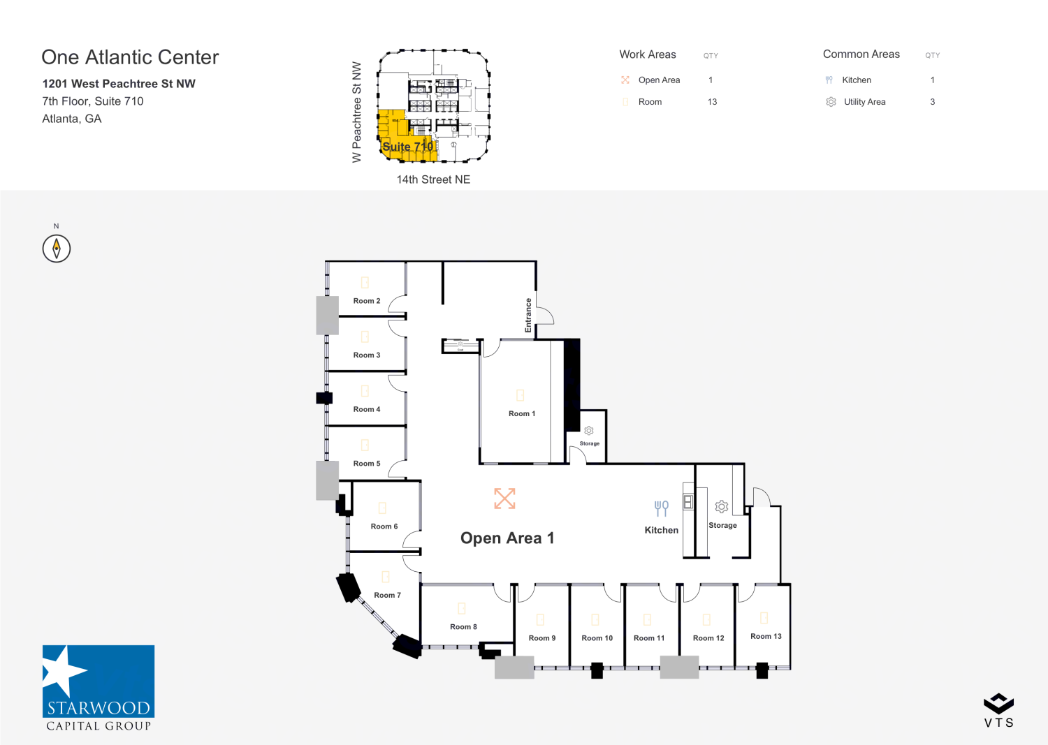 Partial 7th Floor, Suite 710 Commercial Space for Rent at 1201 West ...