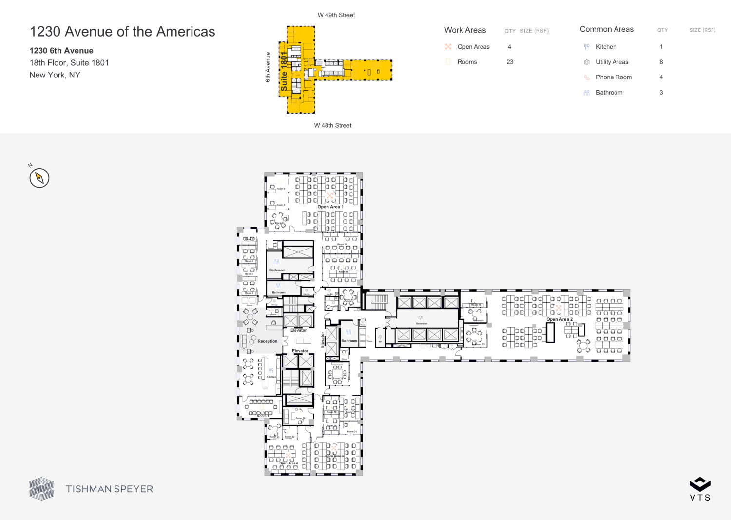 Entire 18th Floor, Suite 1801 Commercial Space for Rent at 1230 6th ...