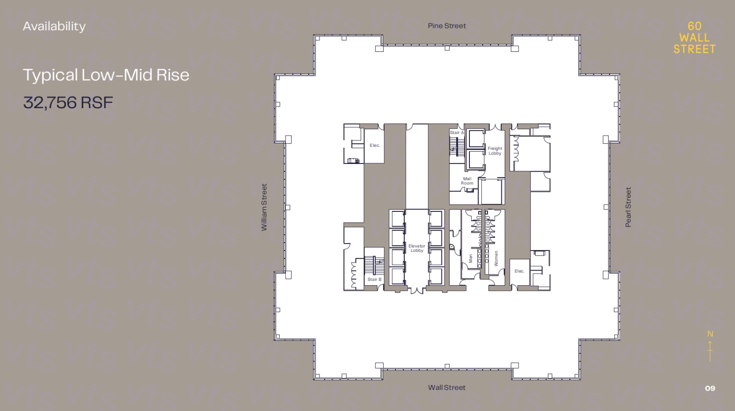 Floor plan of Entire 26th Floor, Suite 2600, 60 Wall Street
