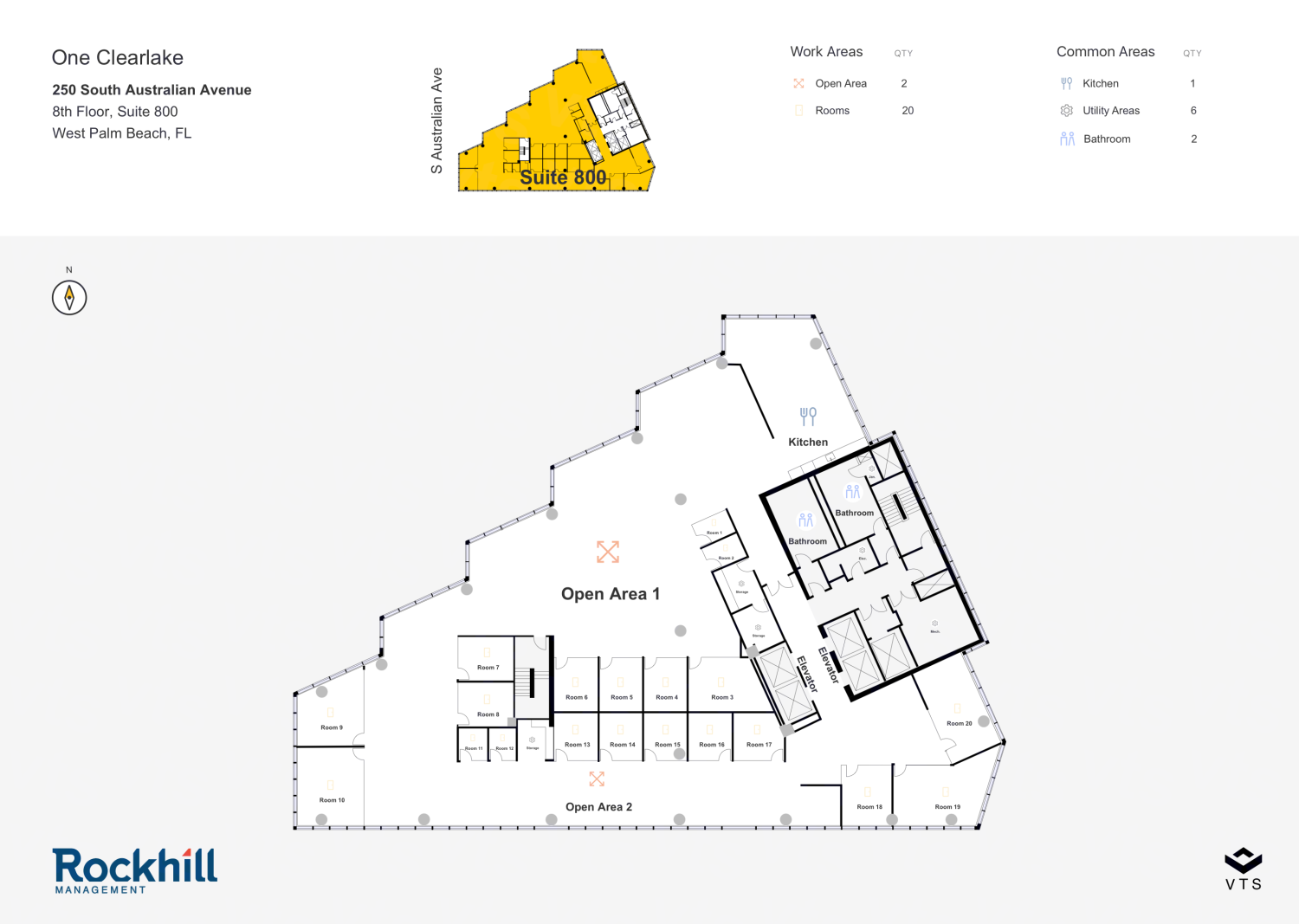 Entire 8th Floor Suite 800 Commercial Space For Rent At 250 South Australian Avenue Vts