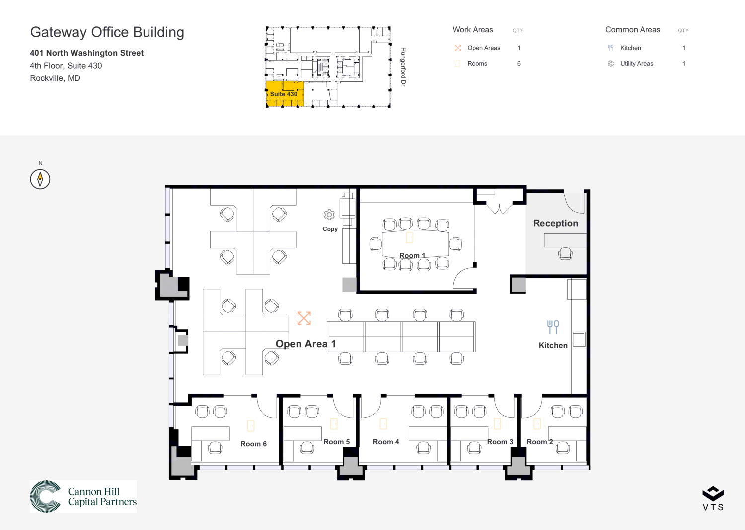 Partial 4th Floor, Suite 430 Commercial Space for Rent at 401 North ...