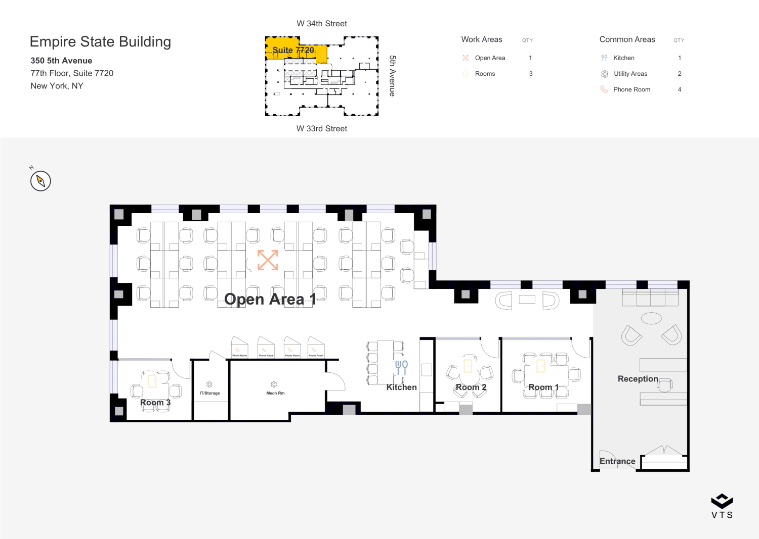 Entire 77th Floor, Suite 7720 Commercial Space for Rent at 350 5th ...