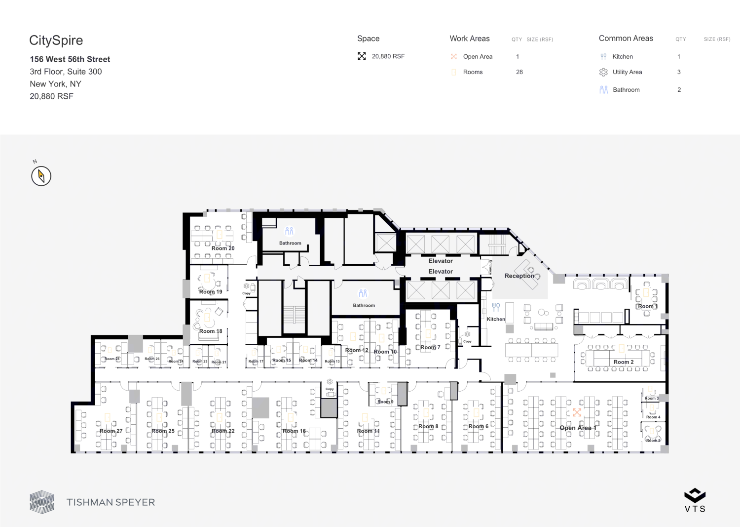 Entire 3rd Floor, Suite 300 Commercial Space for Rent at 156 West 56th ...