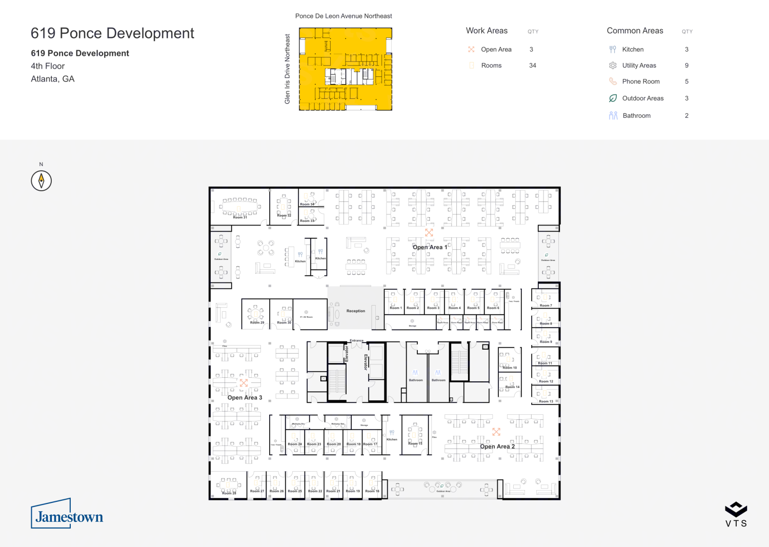 Entire 4th Floor Commercial Space for Rent at 619 Ponce | VTS