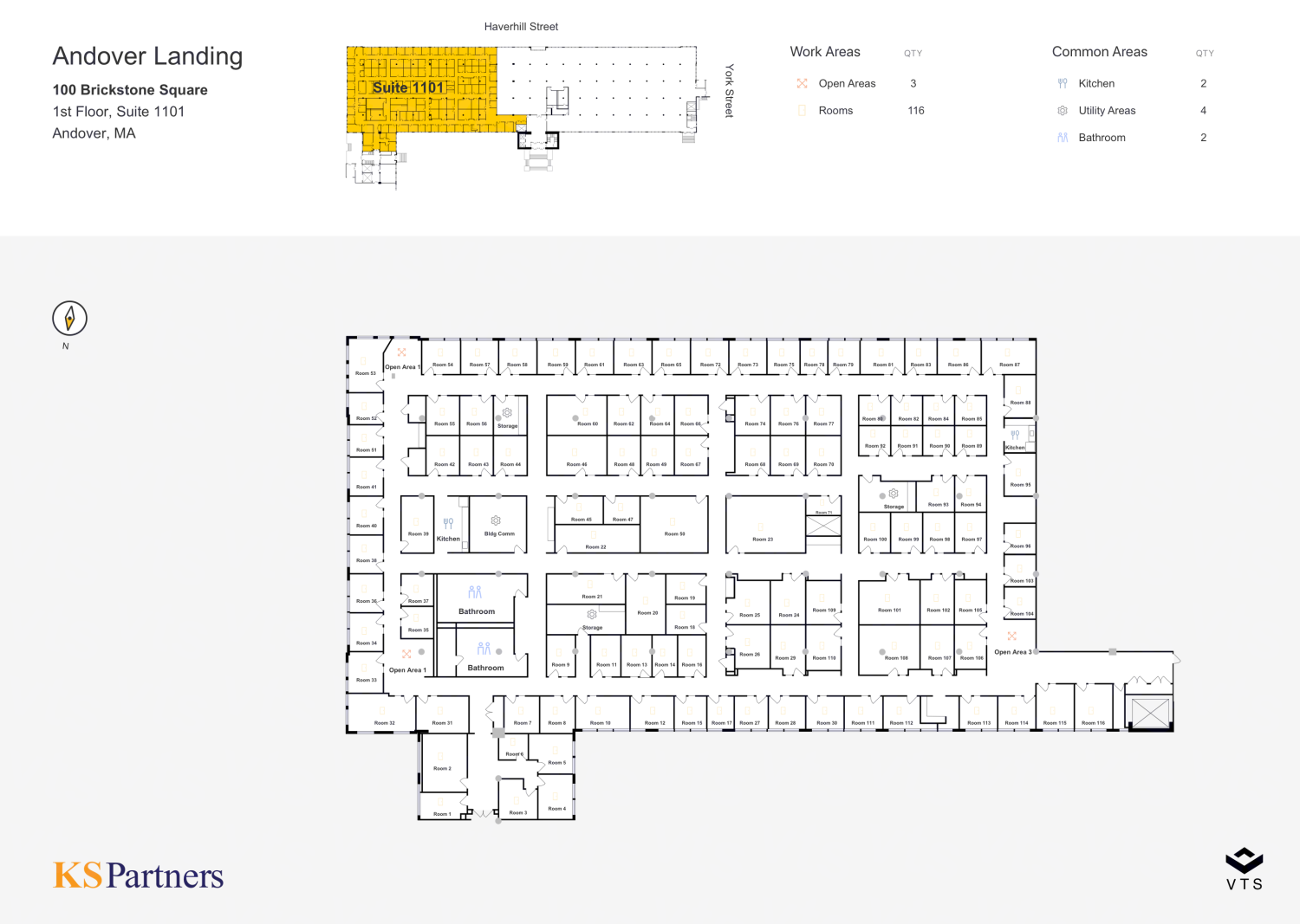 Floor plan of Partial 1st Floor, Suite 1101 - 100 Brickstone Square, Brickstone @Andover Landing