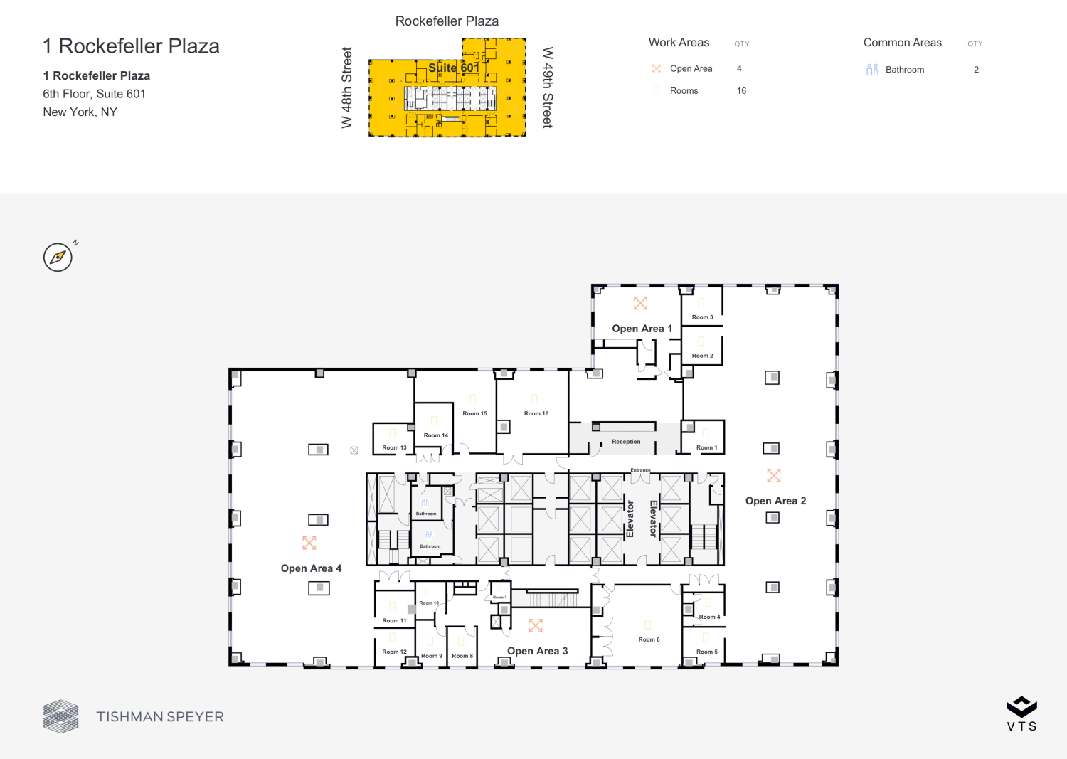 Entire 6th Floor, Suite 601 Commercial Space for Rent at 1 Rockefeller ...