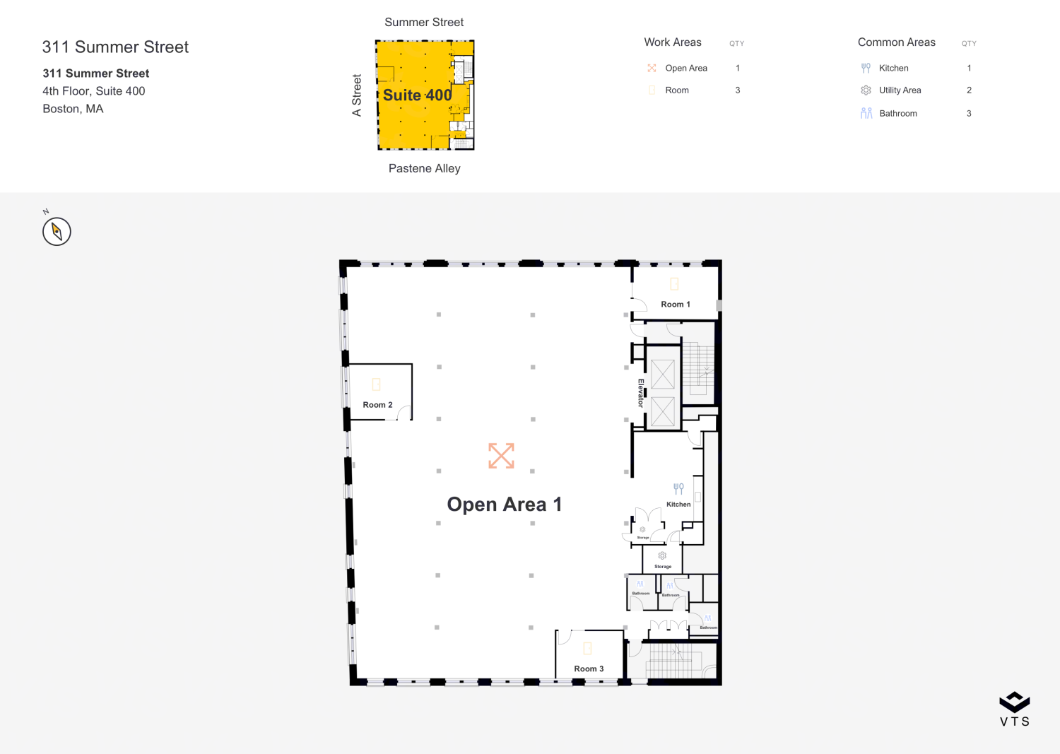 Entire 4th Floor, Suite 400 Commercial Space for Rent at 311 Summer ...