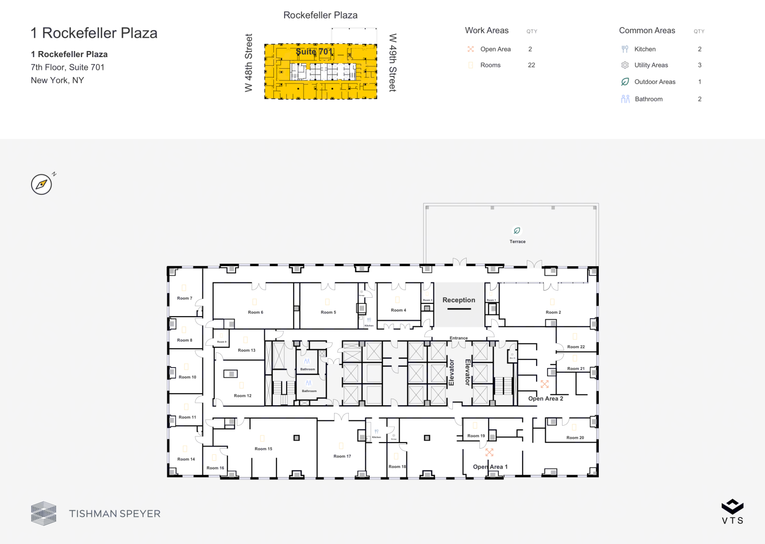 Entire 7th Floor, Suite 701 Commercial Space for Rent at 1 Rockefeller ...