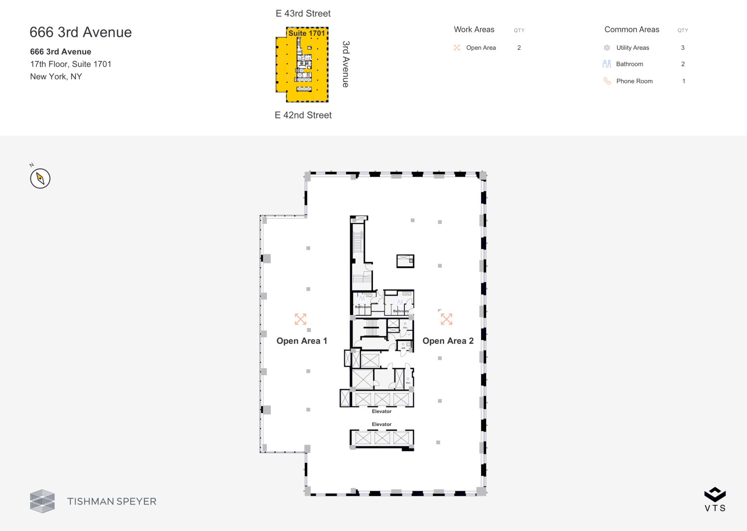 Entire 17th Floor, Suite 1701 Commercial Space for Rent at 6 Grand ...