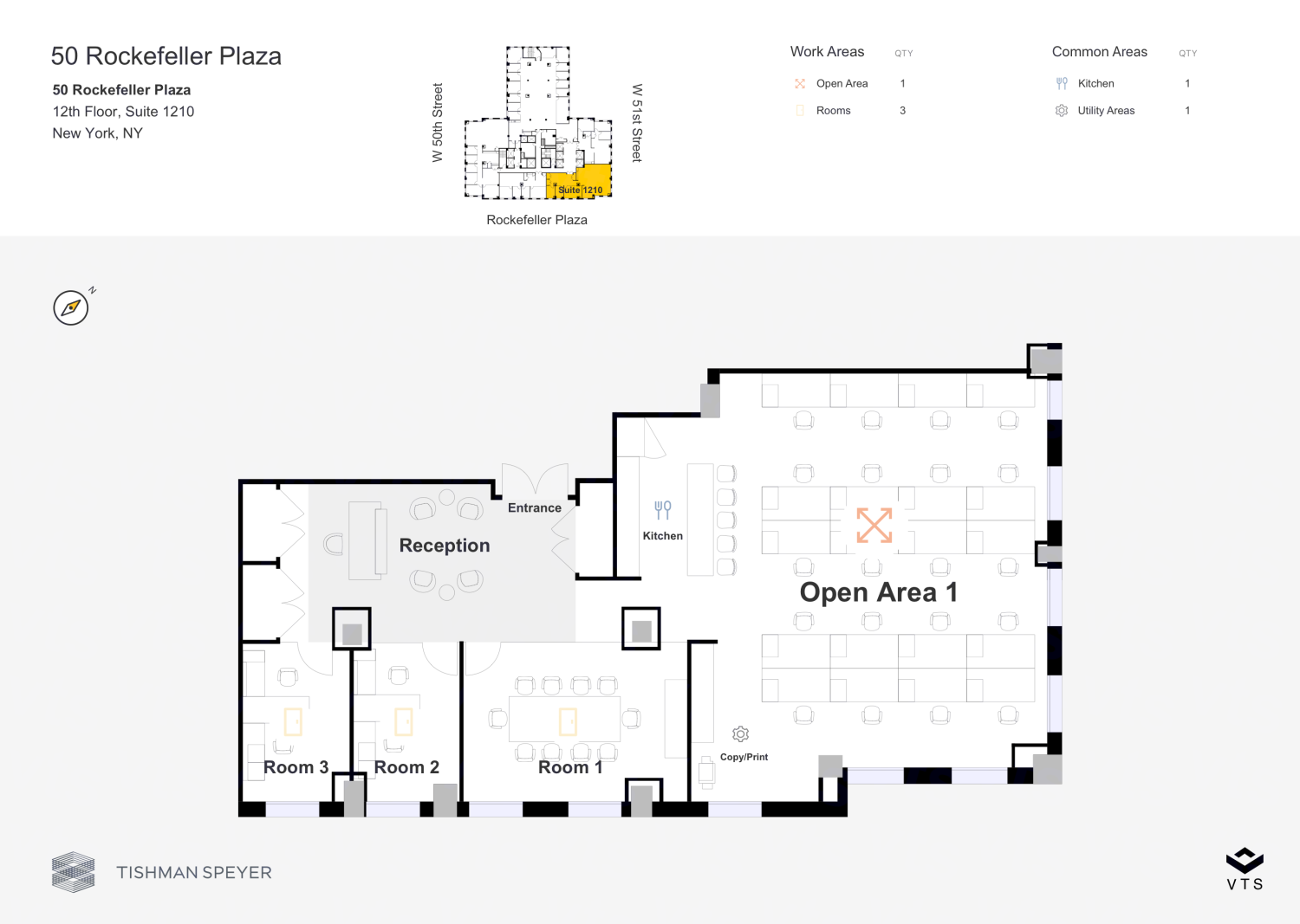 Partial 12th Floor, Suite 1210 Commercial Space For Rent At 50 