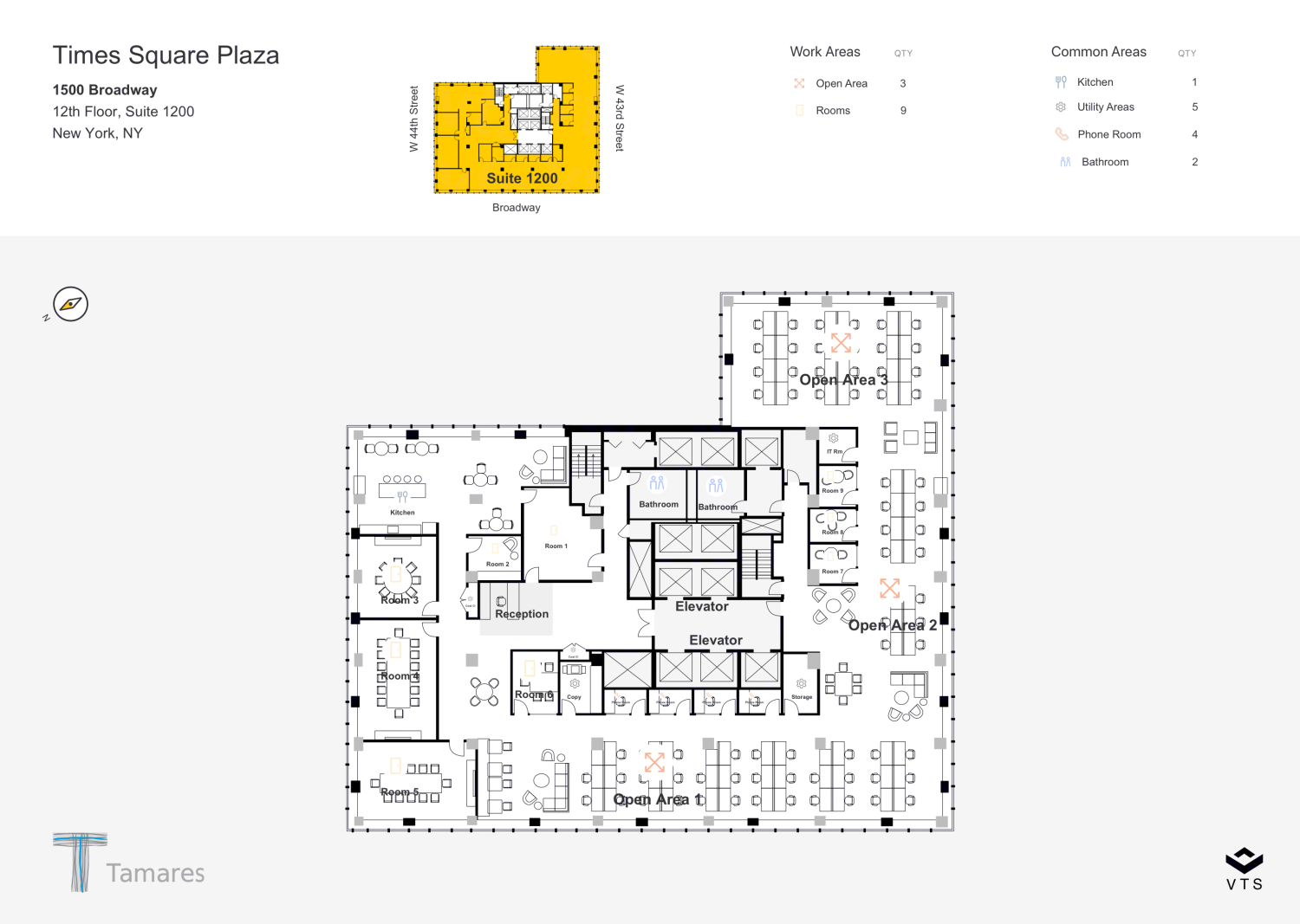 Partial 12th Floor, Suite 1200 Commercial Space for Rent at 1500 ...