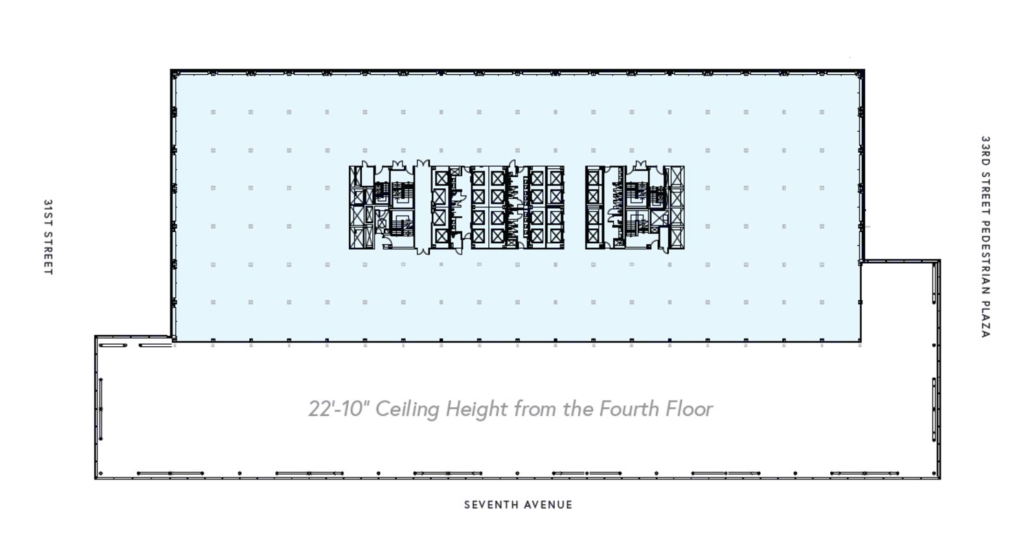 Floor plan of Entire 5th Floor, PENN 2, Two Penn Plaza