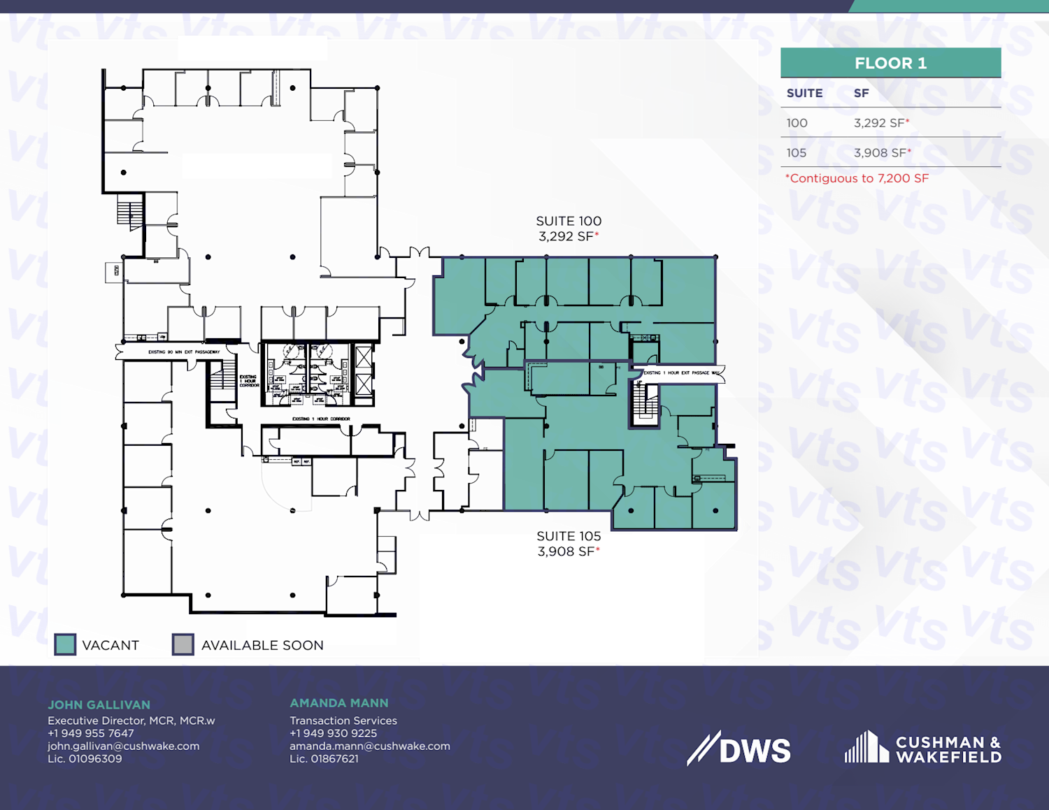 Floor plan of Partial 1st Floor, Suite 100, Tustin Executive Center, 17542 E. 17th Street