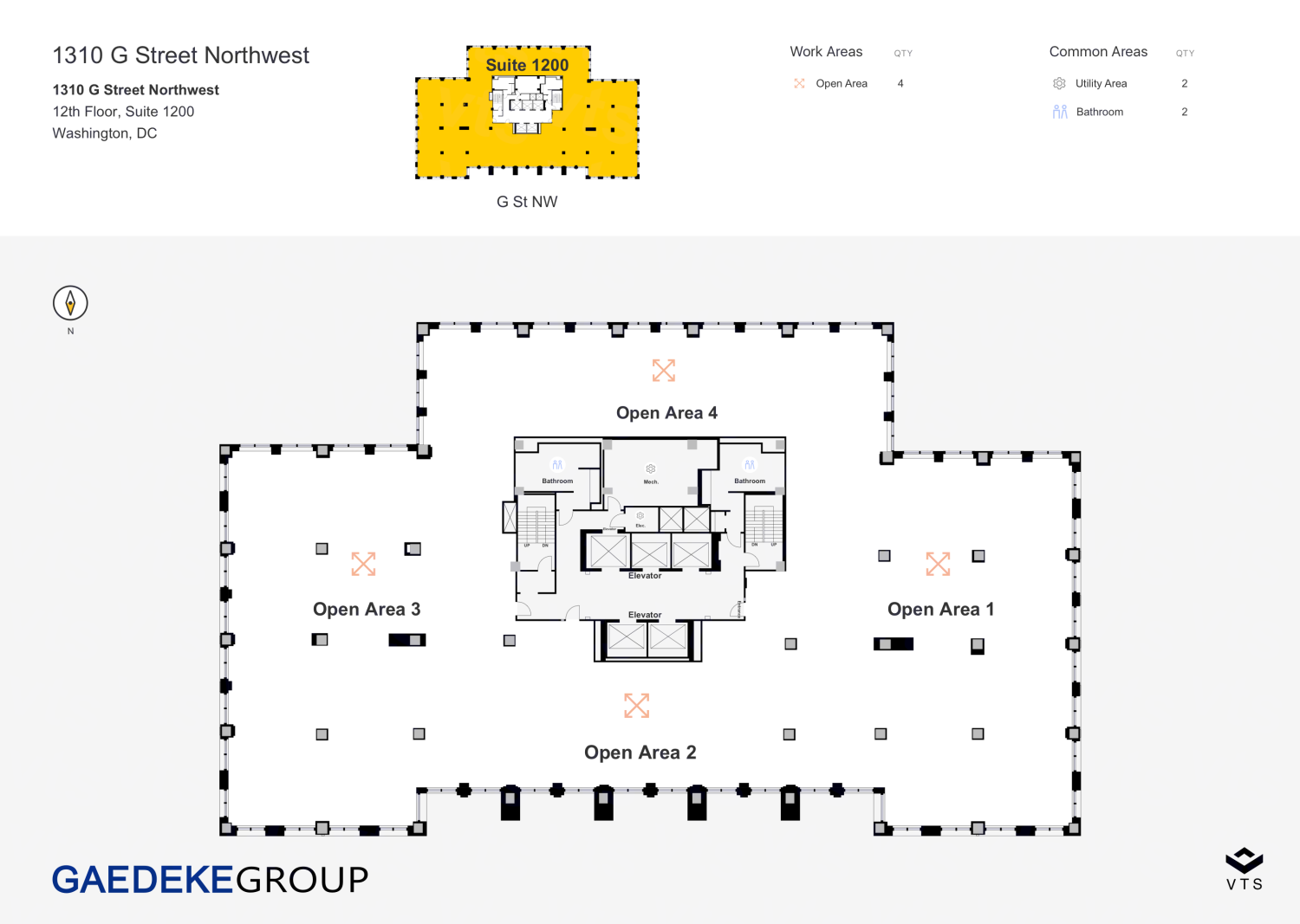 Floor plan of Entire 12th Floor, Suite 1200, 1310 G Street Northwest