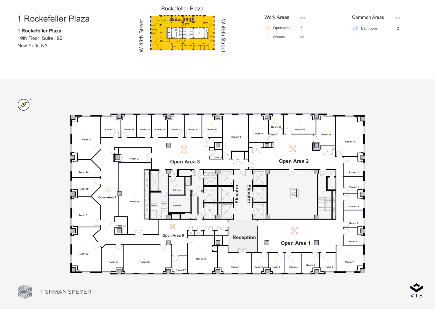 Entire 19th Floor, Suite 1901 Commercial Space for Rent at 1 ...