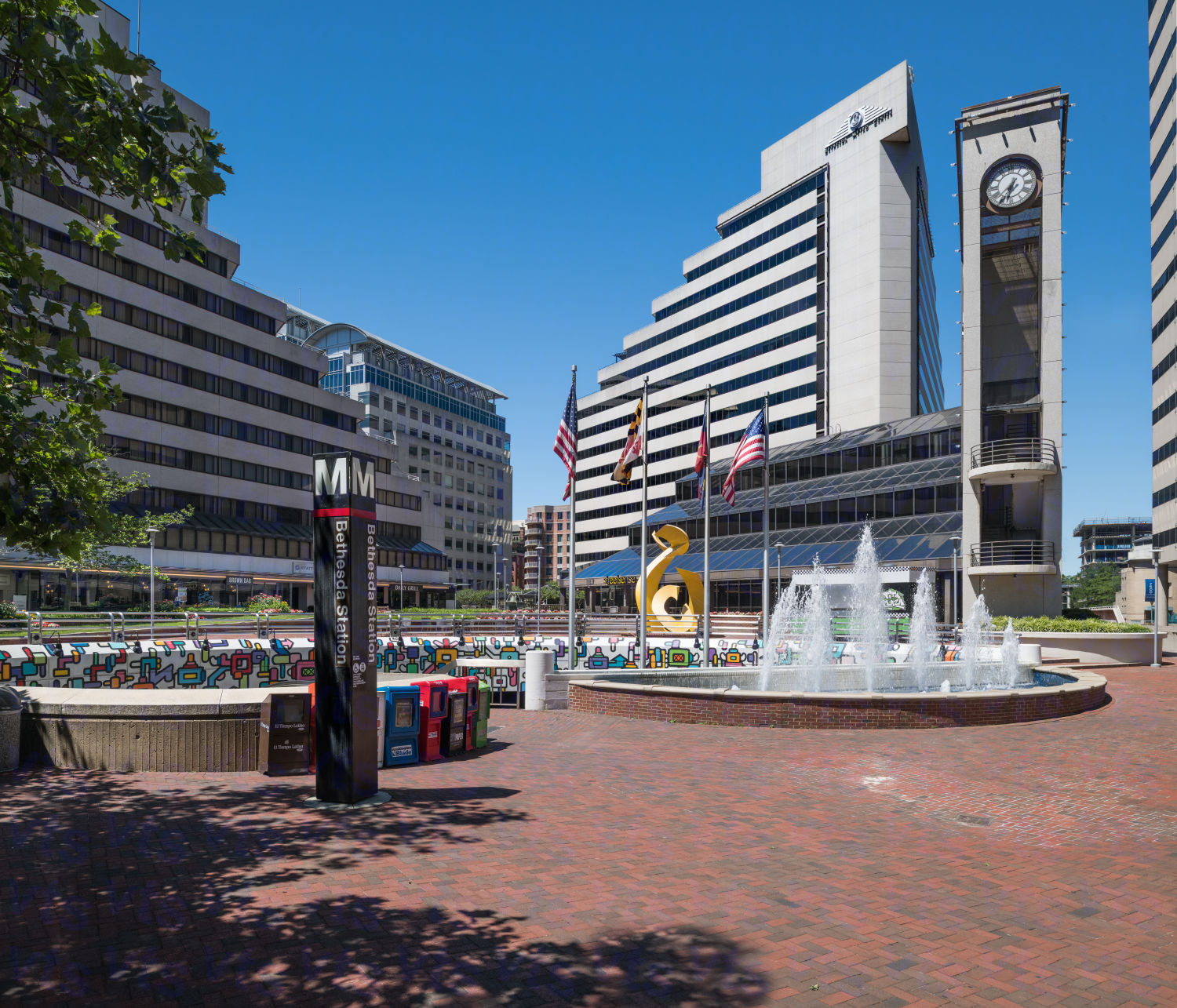 Bethesda Metro Fountain, Bethesda, MD, The fountain at the …