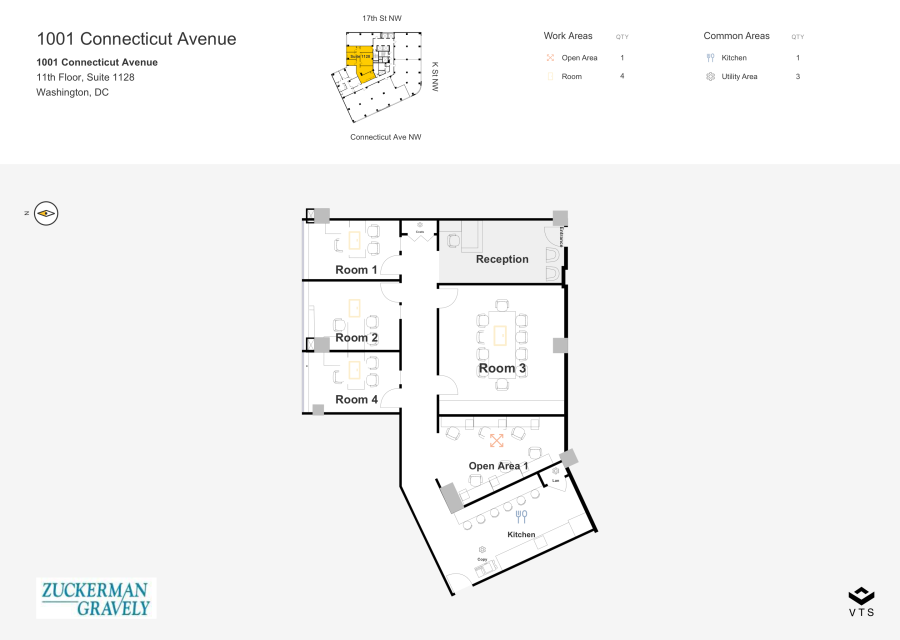 Floor plan - Partial 11th Floor, Suite 1128 - 1001 Connecticut Avenue