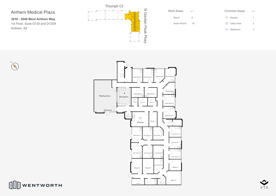 Floor plan - Partial 1st Floor, Suite D120 - Anthem Medical Plaza - 3618 - 3648 West Anthem Way