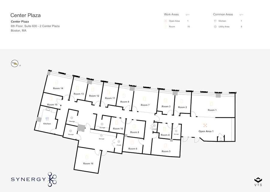 Floor plan - Partial 6th Floor, Suite 600 - 2 Center Plaza - Center Plaza