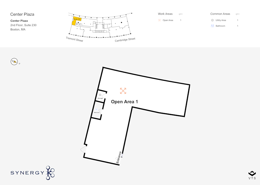 Floor plan - Partial 2nd Floor, Suite 230 - Center Plaza