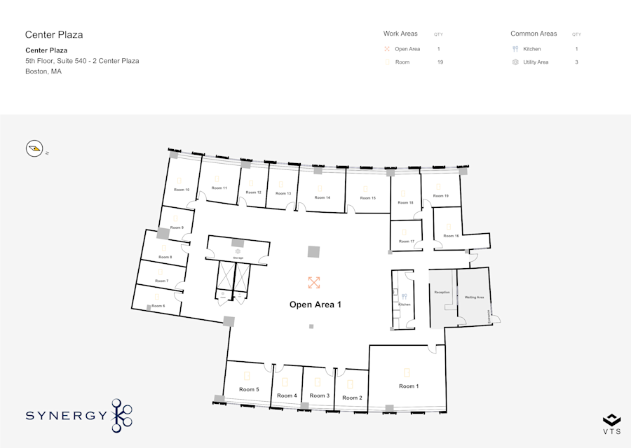 Floor plan - Partial 5th Floor, Suite 540 - 2 Center Plaza - Center Plaza