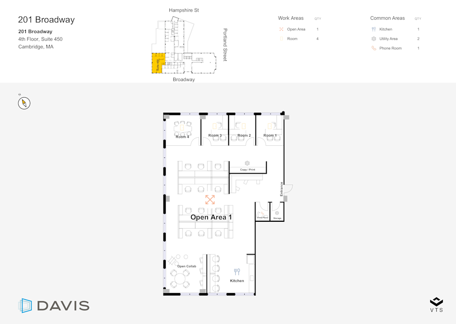 Floor plan - Partial 4th Floor, Suite 450 - 201 Broadway