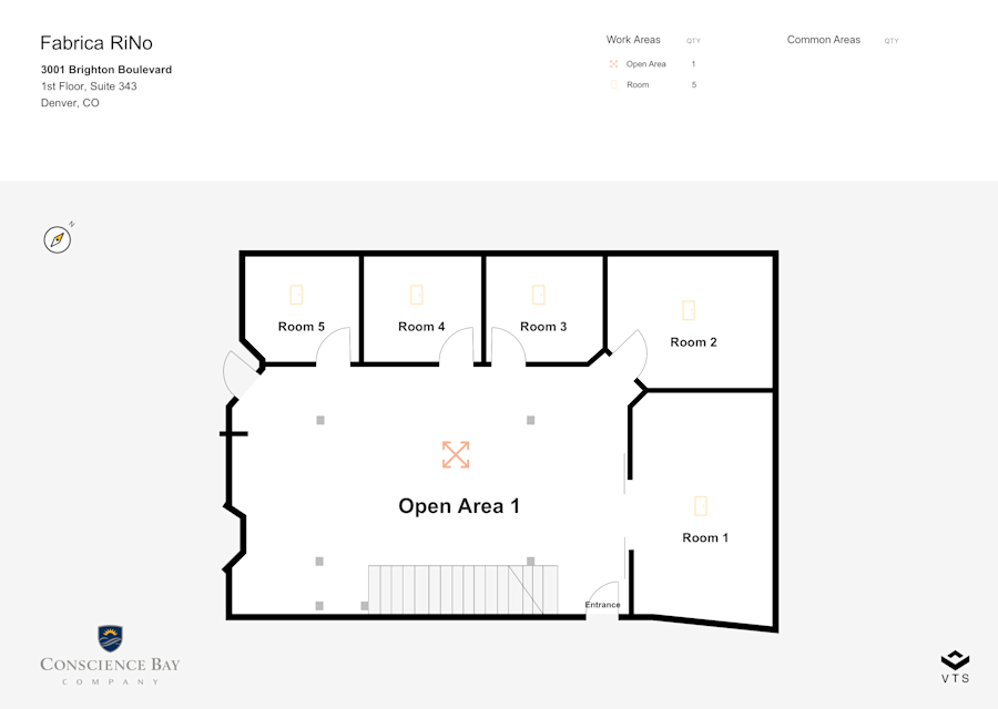 Floor plan - Partial 1st Floor, Suite 343 - Fabrica RiNo - 3001 Brighton Boulevard