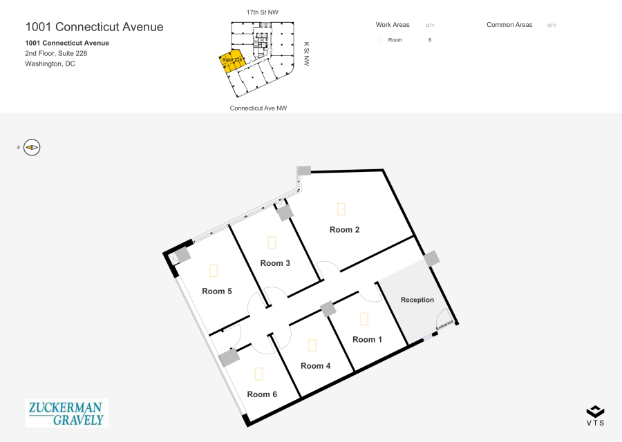 Floor plan - Partial 2nd Floor, Suite 228 - 1001 Connecticut Avenue