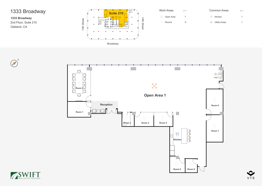 Floor plan - 2nd Floor, Suite 210 - 1333 Broadway