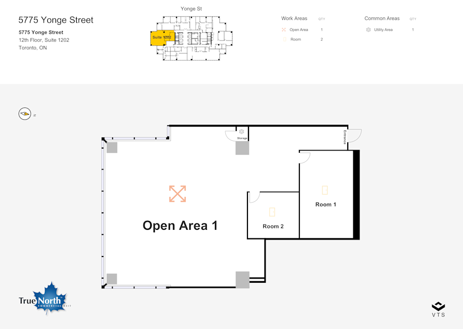 Floor plan - Partial 12th Floor, Suite 1202 - 5775 Yonge Street