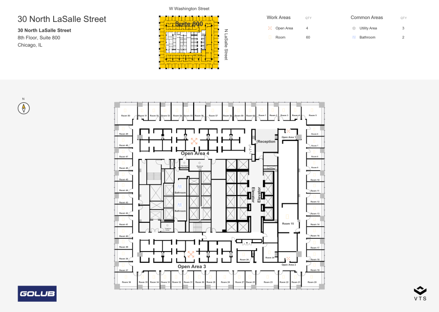 Floor plan - Entire 8th Floor, Suite 800 - 30 North LaSalle Street