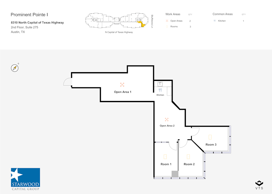 Floor plan - Partial 2nd Floor, Suite 275 - Prominent Pointe I - Prominent Pointe