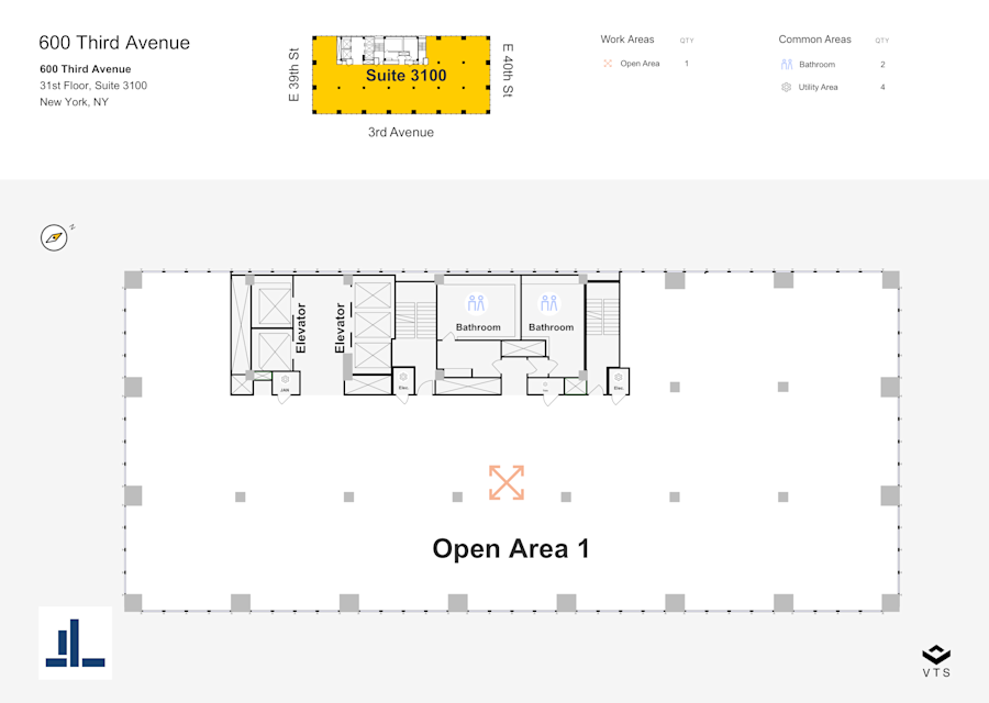 Floor plan - Entire 31st Floor, Suite 31000 - 600 Third Avenue