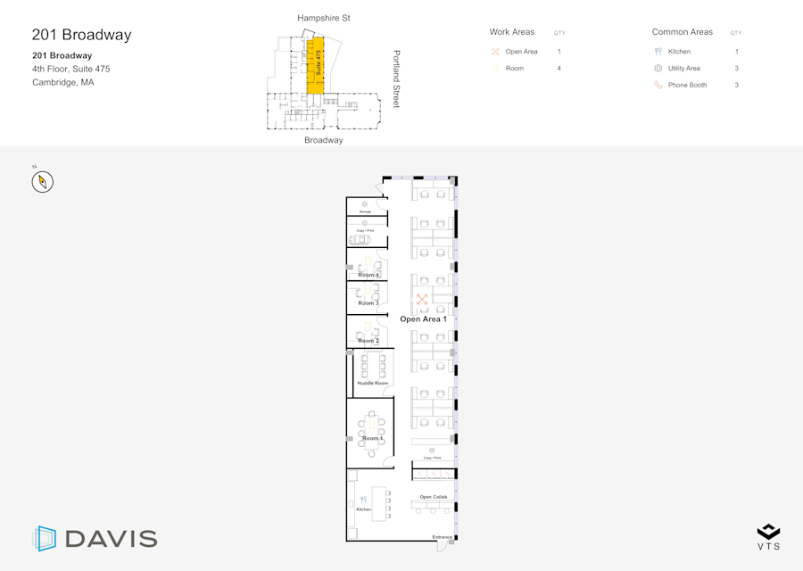 Floor plan - Partial 4th Floor, Suite 475 - 201 Broadway