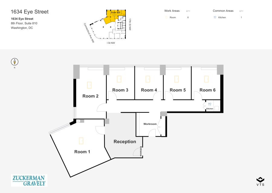 Floor plan - Partial 8th Floor, Suite 810 - 1634 Eye Street