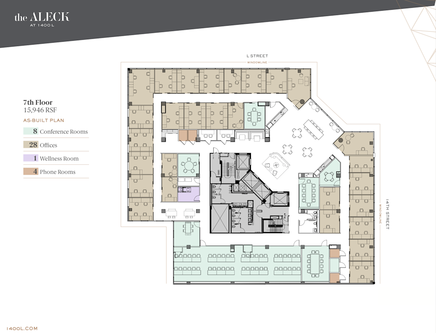 Floor plan - Entire 7th Floor, Suite 700 - The Aleck - 1400 L Street Northwest