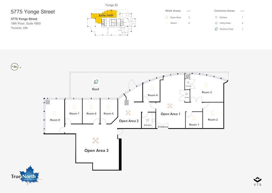 Floor plan - Partial 18th Floor, Suite 1800 - 5775 Yonge Street