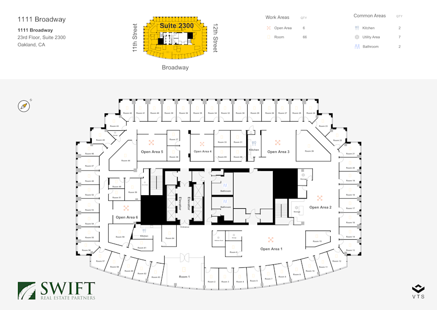 Floor plan - Entire 23rd Floor, Suite 2300 - 1111 Broadway