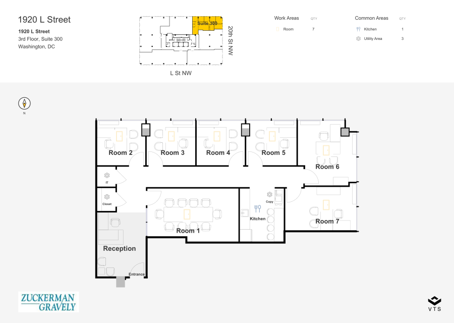 Floor plan - Partial 3rd Floor, Suite 300 - 1920 L Street