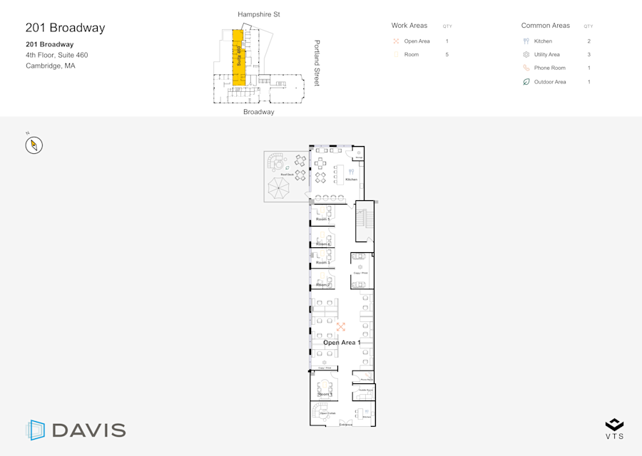 Floor plan - Partial 4th Floor, Suite 460 - 201 Broadway