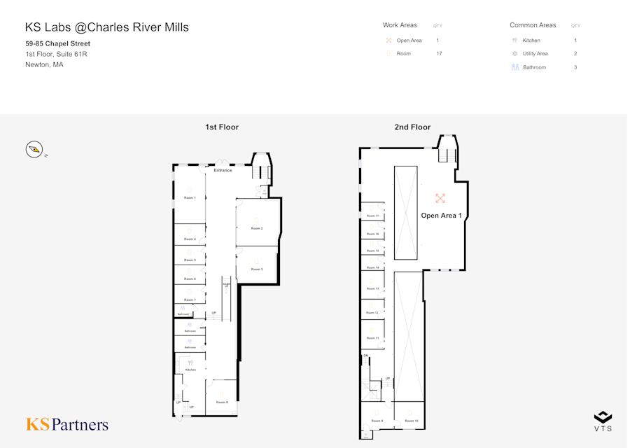 Floor plan - Partial 1st Floor, Suite 61R - KS Labs @Charles River Mills - 59-85 Chapel Street